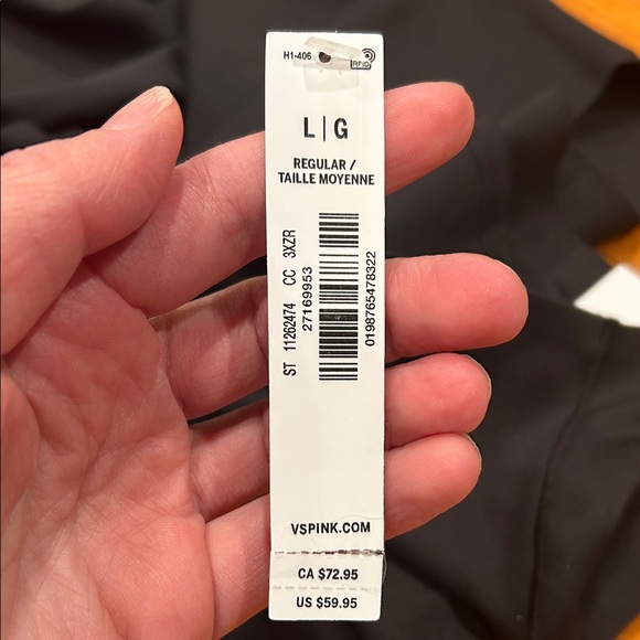 NWT- PINK Victoria's Secret Black Flare Leggings - Picture 9 of 11